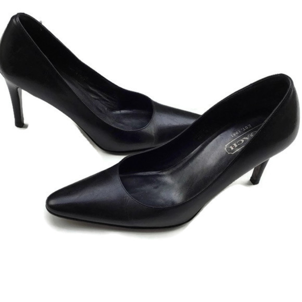 Coach Misty Black Leather Pumps 6.5M